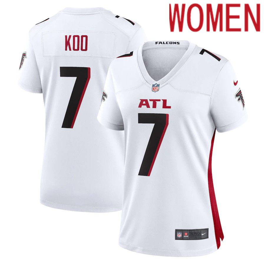 Women Atlanta Falcons 7 Younghoe Koo Nike White Game Player NFL Jersey